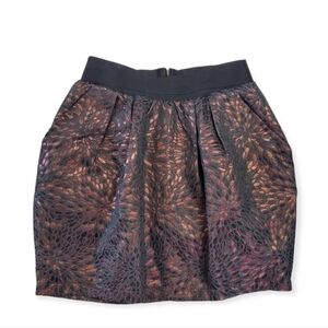 Metallic Bronze Pencil Balloon Skirt